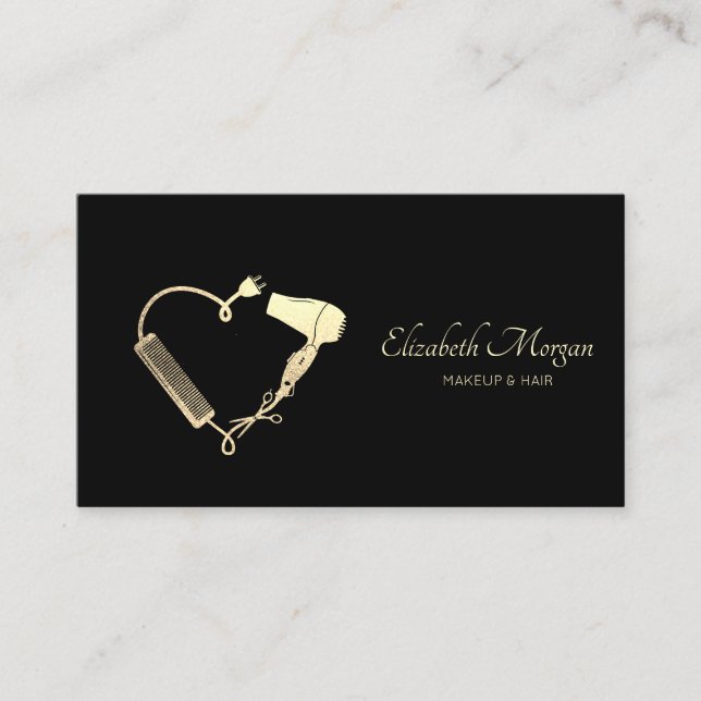Berufliche Schere Dryer Brush Black Visitenkarte (Vorderseite)