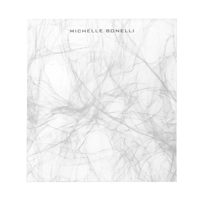 Berufliche Schlichte Minimalistisch Grau Moderne Notizblock (Vorderseite)