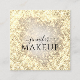 Berufliche Schönheit Makeuty Beauty Glitzer Gold Quadratische Visitenkarte