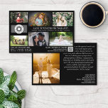 Berufliche Schwarz-Fotovorlage Flyer<br><div class="desc">Black Marketing Flyer für einen beruflichen Fotografen, der mit Fotos, Logos, Kontaktinformationen, benutzerdefinierten Text und QR-Code personalisiert ist. Werben Sie für Ihr Fotogeschäft mit diesem Foto Collage Flyer personalisiert mit sechs Ihrer wunderschönen Fotos auf der einen Seite und einem größeren Foto auf der anderen Seite, sodass Sie Ihre Arbeit Ihren...</div>