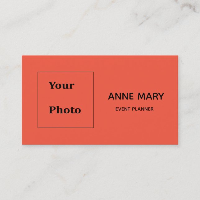 Berufliche Schwarz-Schwarz-Fotovorlage Visitenkarte (Vorderseite)