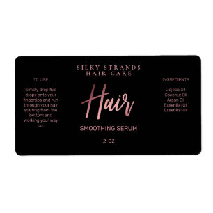 Berufliche Schwarz- und Rose-Gold-Haarserummarken