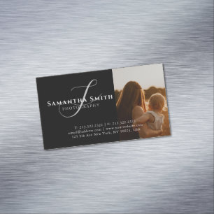 Berufliche Schwarz-Weiß-Fotografie Magnetische Visitenkarte