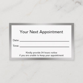 Berufliche Schwarz-weiße und Silberärztestelle Terminkarte