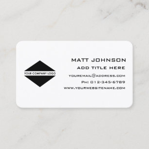 Berufliche Schwarz-weiße Visitenkarte für das benu
