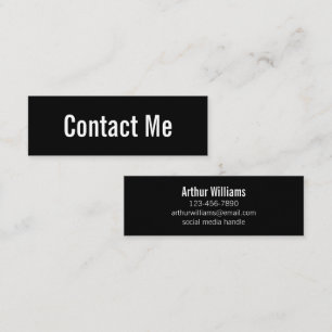 Berufliche Schwarzweiß-Kontaktkarte Telefonnummerkarte