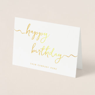 Berufliche Signatur-Skript Corporate Geburtstag Folienkarte