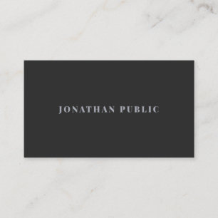 Berufliche Silver Text Template dunkelgrau Visitenkarte