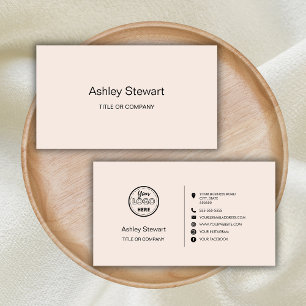 Berufliche Social-Media-Logos Moderne Rosa Trendy Visitenkarte