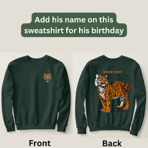 Berufliche Sonderanfertigung Brotiger Tiger Olive  Sweatshirt