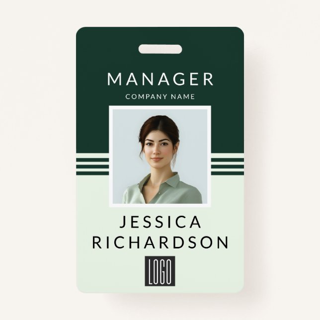 Berufliche Strichcode- und Logo-ID Ausweis (Vorderseite)