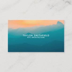 Berufliche Sunrise Mountain View Business Card Visitenkarte