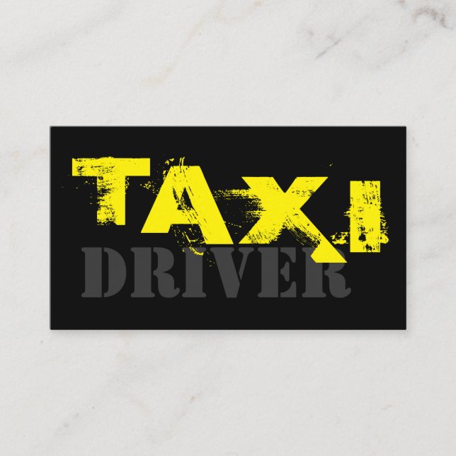 Berufliche Taxifahrer-Visitenkarte Visitenkarte (Vorderseite)