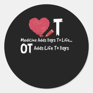 Berufliche Therapie verlängert die Lebensdauer de Runder Aufkleber