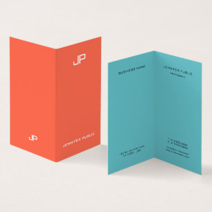 Berufliche Trendy Elegante Farben Mit Monogramm Visitenkarten