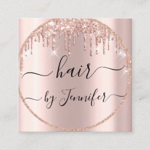Berufliche Tropfen 6 Punches Hair Stylist Lashes Quadratische Visitenkarte