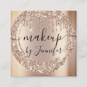 Berufliche Tropfen 6 Rose für benutzerdefinierte  Quadratische Visitenkarte