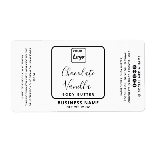 Berufliche Typografie Schwarz-weißes Logo-Produkt (Vorne)