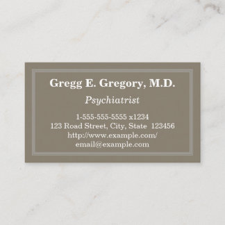 Berufliche u. einfache Psychiater-Geschäfts-Karte Visitenkarte