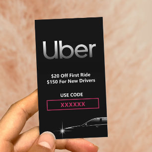 Berufliche Uber-Treiber-Referenz Visitenkarte