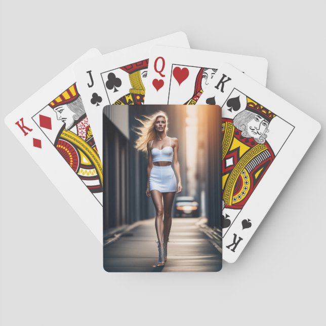 Berufliche ultra schöne Modell Spielkarten (Rückseite)