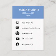 Berufliche und einfache Vorlage für Visitenkarten