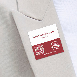 Berufliche Veranstaltung - QR-Code Logo-Unternehme Namensschild