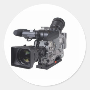 berufliche Videokamera Runder Aufkleber