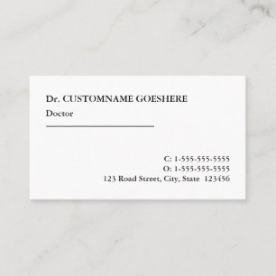 Berufliche Visitenkarte für das Gesundheitswesen