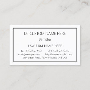 Berufliche Visitenkarte für das traditionelle Rech