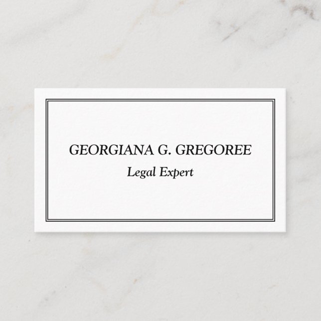 Berufliche Visitenkarte für Humor- und Papiergeset (Vorderseite)