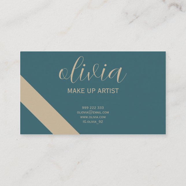 Berufliche Visitenkarte für Makeup Artist (Rückseite)