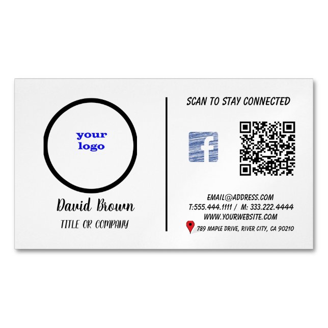 Berufliche Visitenkarte mit moderner und neuester  Magnetische Visitenkarte (Vorderseite)