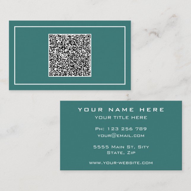 Berufliche Visitenkarte mit QR Code Scan Info (Vorne/Hinten)