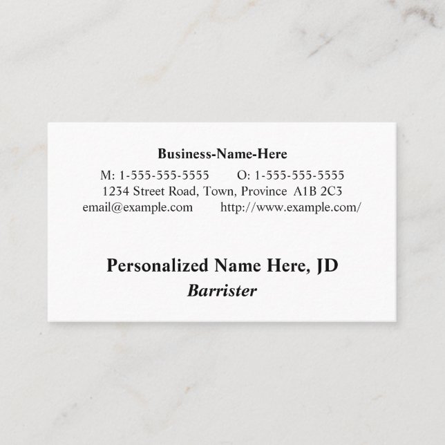 Berufliche Visitenkarte Vintag aussehen (Vorderseite)