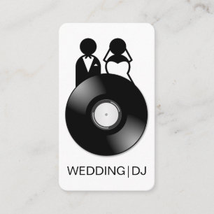 Berufliche Visitenkarten für Hochzeiten-DJ-Logos Visitenkarte