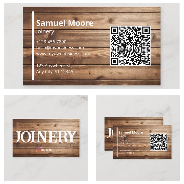 Berufliche Vorlagen Visitenkarte (Professional Joinery Templates Business Card
)