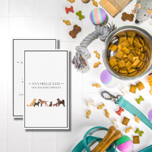 Berufliche Wasserfarbe für Hunde Walker Visitenkarte