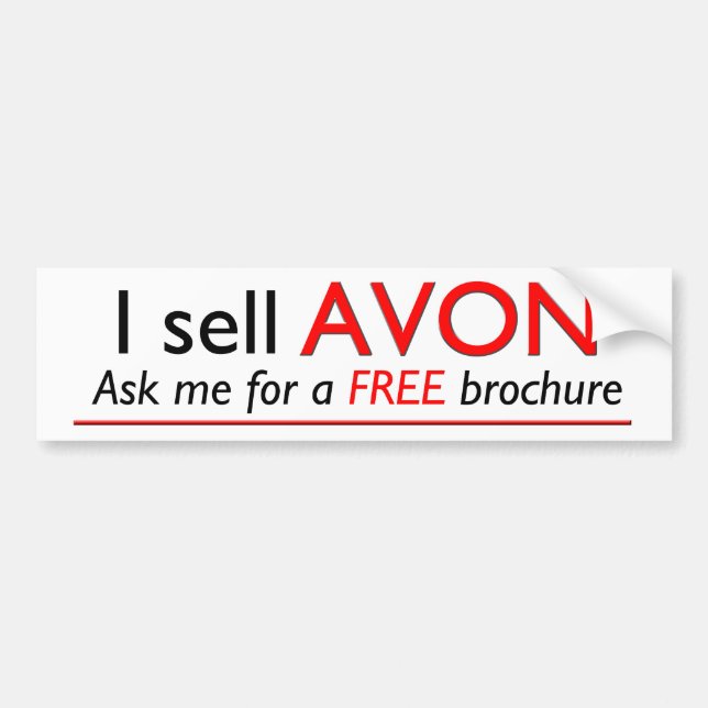Berufliche Werbung Avon Autoaufkleber (Vorne)