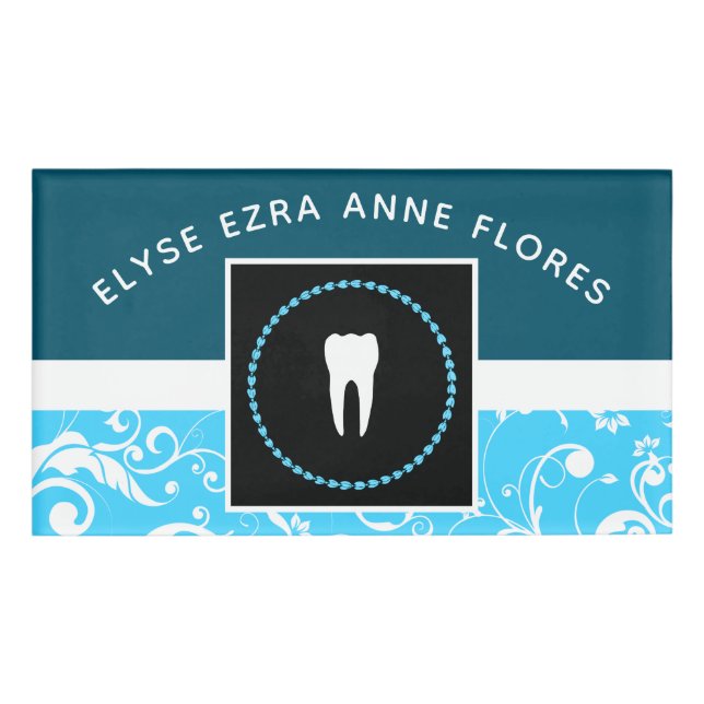 berufliche Zahnarztpraxis Namenschild (Vorderseite)