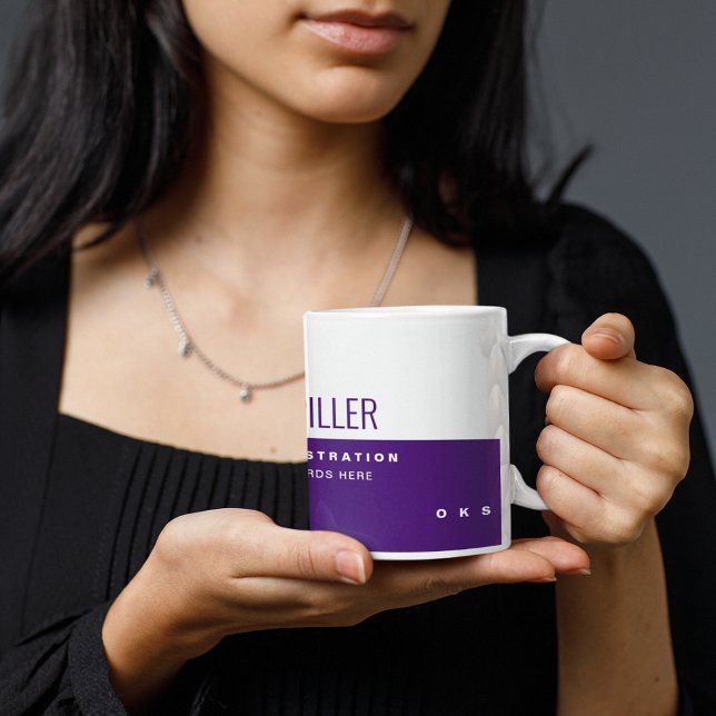 Beruflichen halb Lila Halbweiß-Moderne Kaffeetasse (Von Creator hochgeladen)