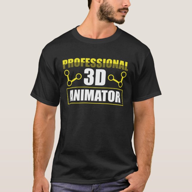 Beruflicher 3D-Animator T-Shirt (Vorderseite)