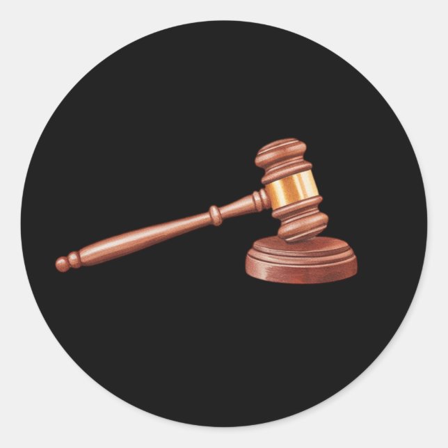Beruflicher Anwalt Black Runder Aufkleber (Vorderseite)