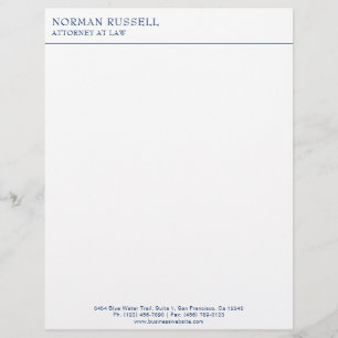 Beruflicher Anwalt für einfache Seeschifffahrt Briefbogen