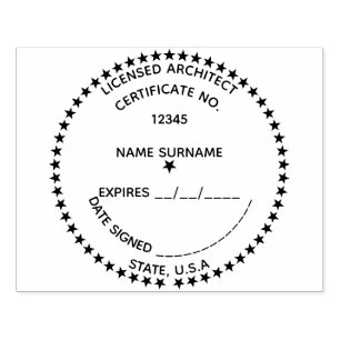 Beruflicher Architekt Gummistempel