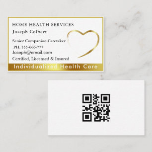 Beruflicher Arzt QR Code Gold Visitenkarte