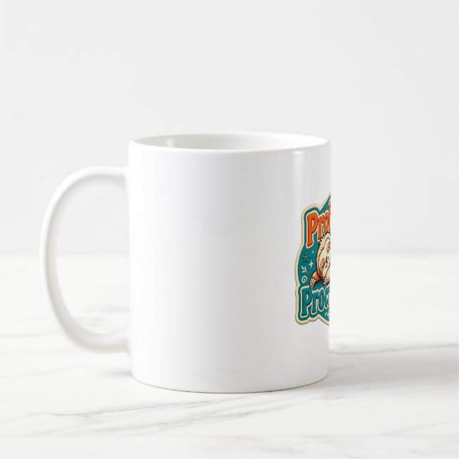 Beruflicher Aufschieber Lustig Retro Kaffeetasse (Links)