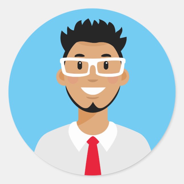 Beruflicher Avatar Classic-Round-Aufkleber Runder Aufkleber (Vorderseite)