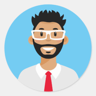 Beruflicher Avatar Classic-Round-Aufkleber Runder Aufkleber
