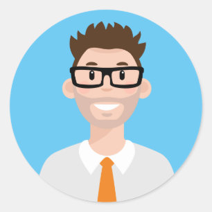 Beruflicher Avatar Classic-Round-Aufkleber Runder Aufkleber